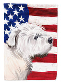 Glen of Imaal Terrier American Flag House Flag 28x40 Porch Sleeve Pole Decorative Outside Yard Banner Artwork Wall Hanging, Polyester
