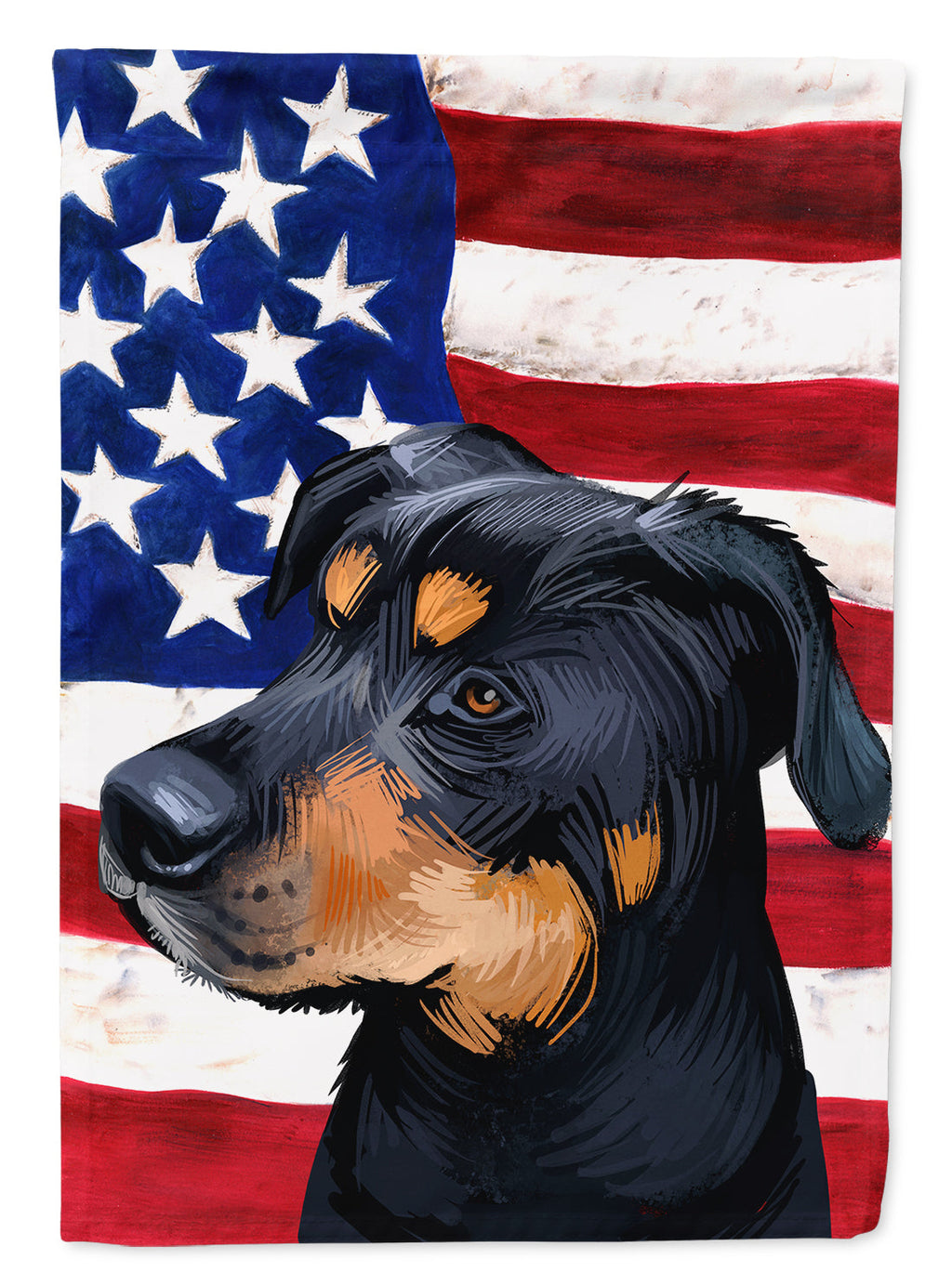 Greek Harehound Dog American Flag House Flag 28x40 Porch Sleeve Pole Decorative Outside Yard Banner Artwork Wall Hanging, Polyester