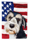 Griffon Nivernais Dog American Flag House Flag 28x40 Porch Sleeve Pole Decorative Outside Yard Banner Artwork Wall Hanging, Polyester