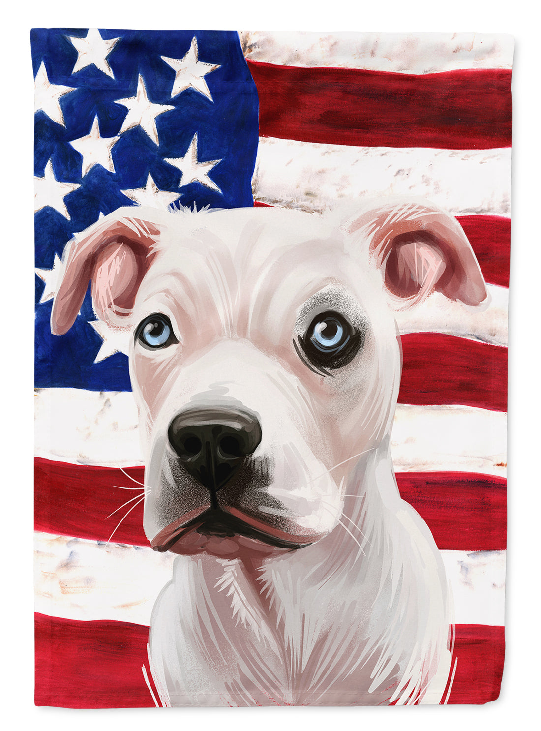 Guatemalan Dogo Dog American Flag House Flag 28x40 Porch Sleeve Pole Decorative Outside Yard Banner Artwork Wall Hanging, Polyester