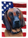 Hanover Hound Dog American Flag House Flag 28x40 Porch Sleeve Pole Decorative Outside Yard Banner Artwork Wall Hanging, Polyester