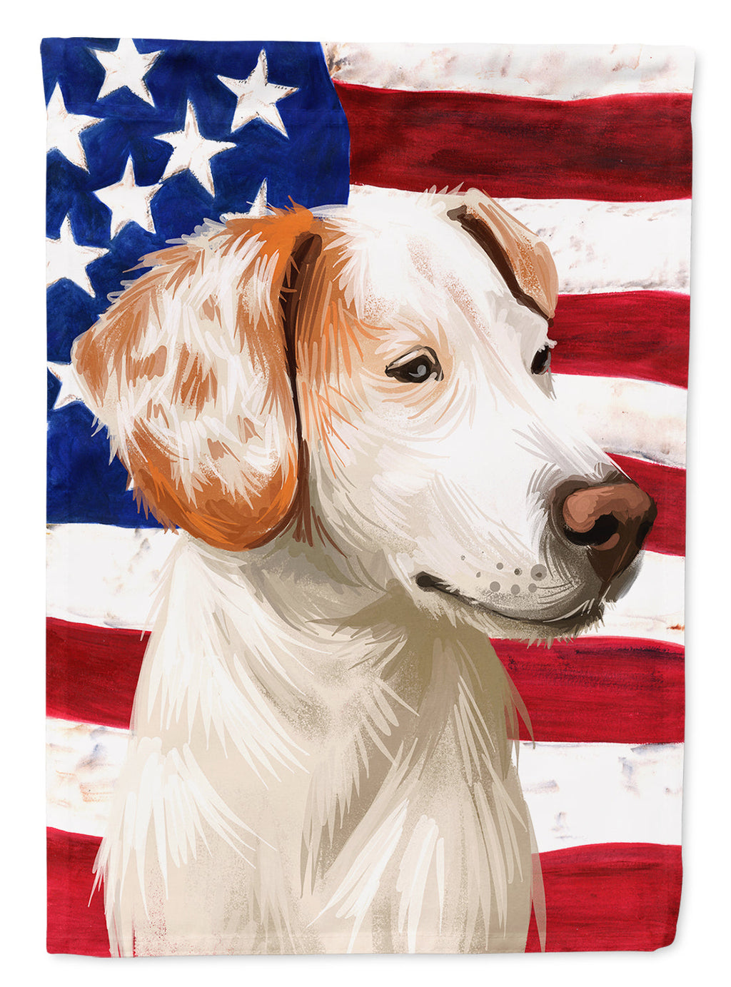 Istrian Shorthaired Hound American Flag House Flag 28x40 Porch Sleeve Pole Decorative Outside Yard Banner Artwork Wall Hanging, Polyester