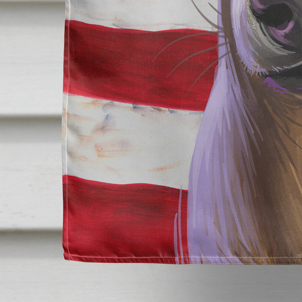 Italian Greyhound American Flag House Flag 28x40 Porch Sleeve Pole Decorative Outside Yard Banner Artwork Wall Hanging, Polyester