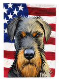 Jagdterrier American Flag House Flag 28x40 Porch Sleeve Pole Decorative Outside Yard Banner Artwork Wall Hanging, Polyester