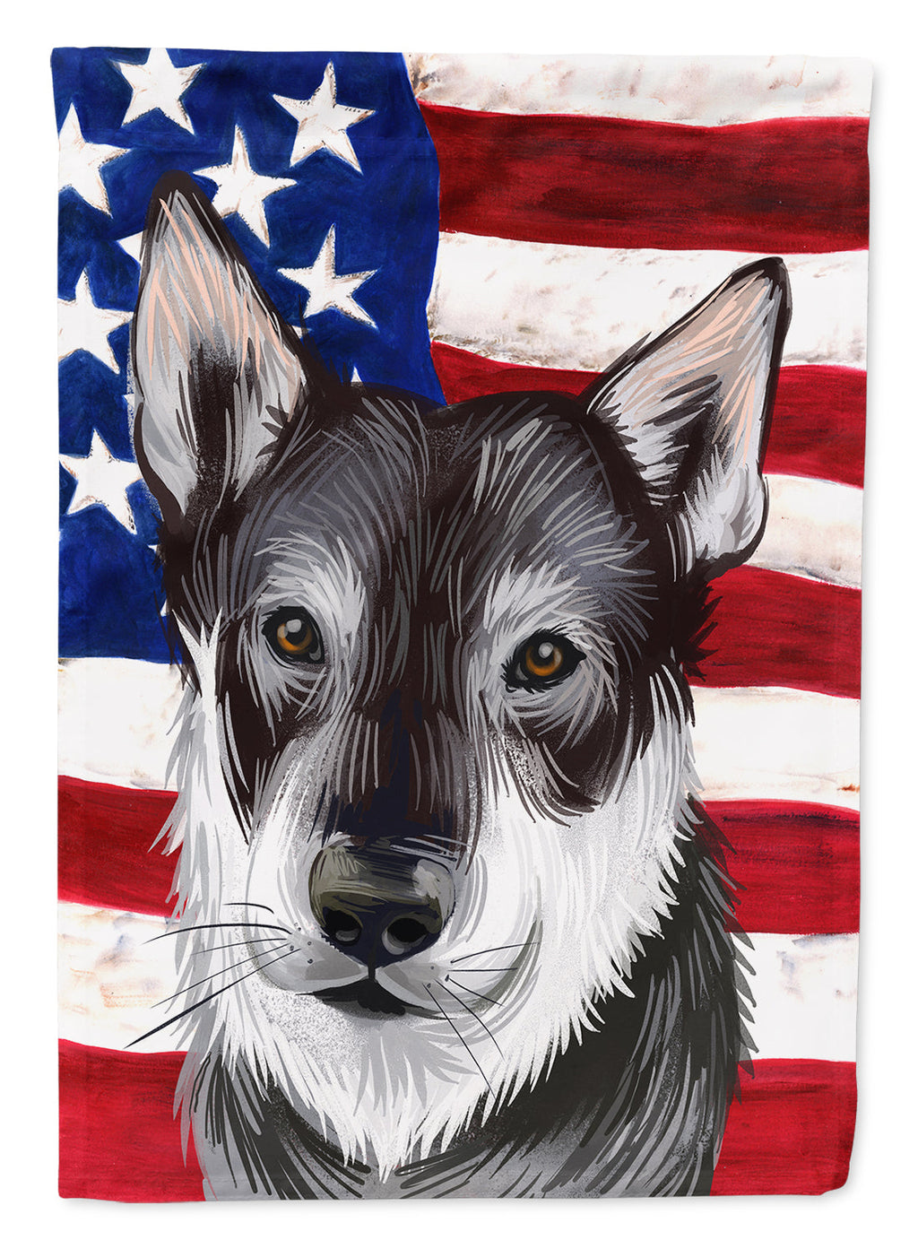 Jamthund American Flag House Flag 28x40 Porch Sleeve Pole Decorative Outside Yard Banner Artwork Wall Hanging, Polyester