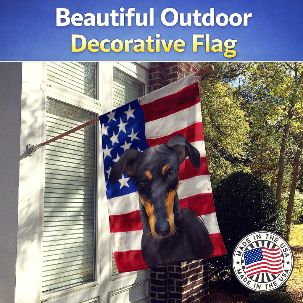 Kanni American Flag House Flag 28x40 Porch Sleeve Pole Decorative Outside Yard Banner Artwork Wall Hanging, Polyester