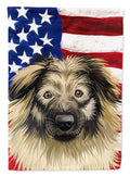 Karst Shepherd American Flag House Flag 28x40 Porch Sleeve Pole Decorative Outside Yard Banner Artwork Wall Hanging, Polyester