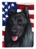 King Shepherd American Flag House Flag 28x40 Porch Sleeve Pole Decorative Outside Yard Banner Artwork Wall Hanging, Polyester