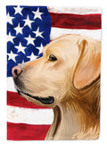 Labrador Retriever American Flag House Flag 28x40 Porch Sleeve Pole Decorative Outside Yard Banner Artwork Wall Hanging, Polyester