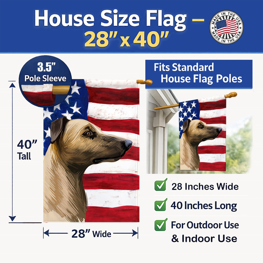 Magyar agar American Flag House Flag 28x40 Porch Sleeve Pole Decorative Outside Yard Banner Artwork Wall Hanging, Polyester