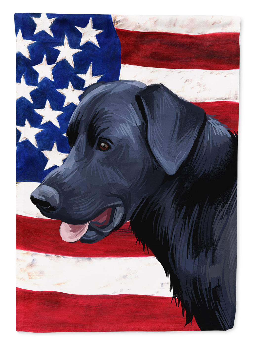 Majorca Shepherd Dog American Flag House Flag 28x40 Porch Sleeve Pole Decorative Outside Yard Banner Artwork Wall Hanging, Polyester