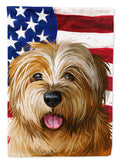 Norfolk Terrier Dog American Flag House Flag 28x40 Porch Sleeve Pole Decorative Outside Yard Banner Artwork Wall Hanging, Polyester