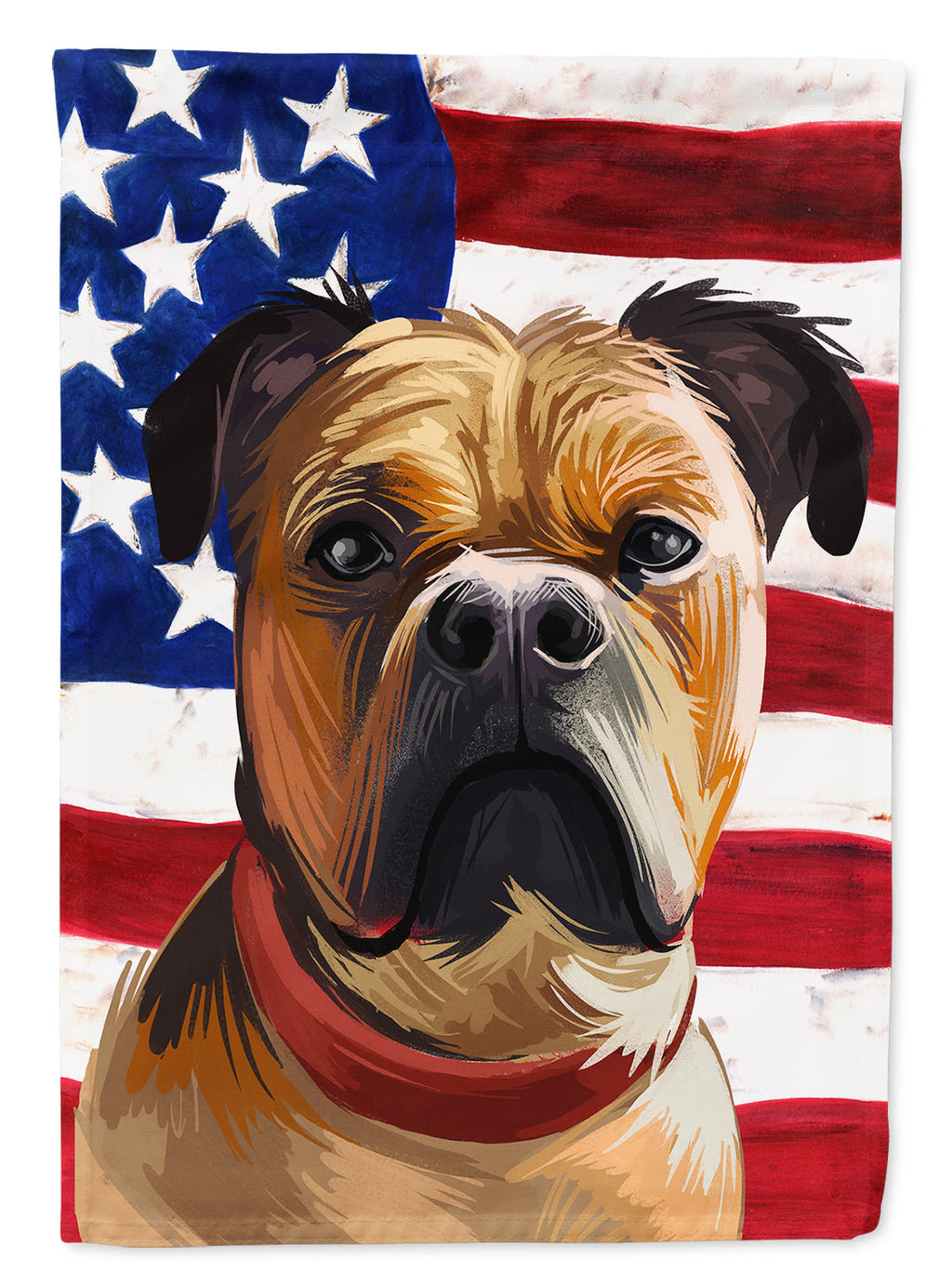 Perro de Presa Mallorquin American Flag House Flag 28x40 Porch Sleeve Pole Decorative Outside Yard Banner Artwork Wall Hanging, Polyester
