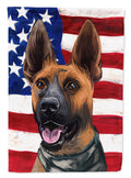 Plott Hound Dog American Flag House Flag 28x40 Porch Sleeve Pole Decorative Outside Yard Banner Artwork Wall Hanging, Polyester