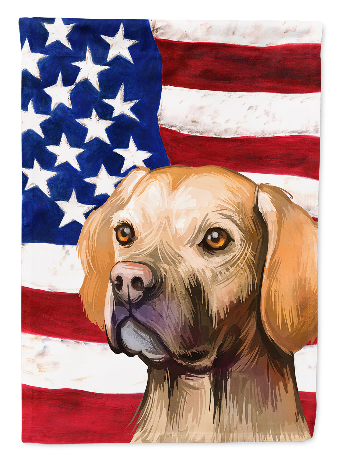 Portuguese Pointer Dog American Flag House Flag 28x40 Porch Sleeve Pole Decorative Outside Yard Banner Artwork Wall Hanging, Polyester