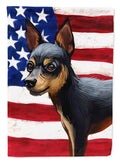 Prague Ratter Dog American Flag House Flag 28x40 Porch Sleeve Pole Decorative Outside Yard Banner Artwork Wall Hanging, Polyester
