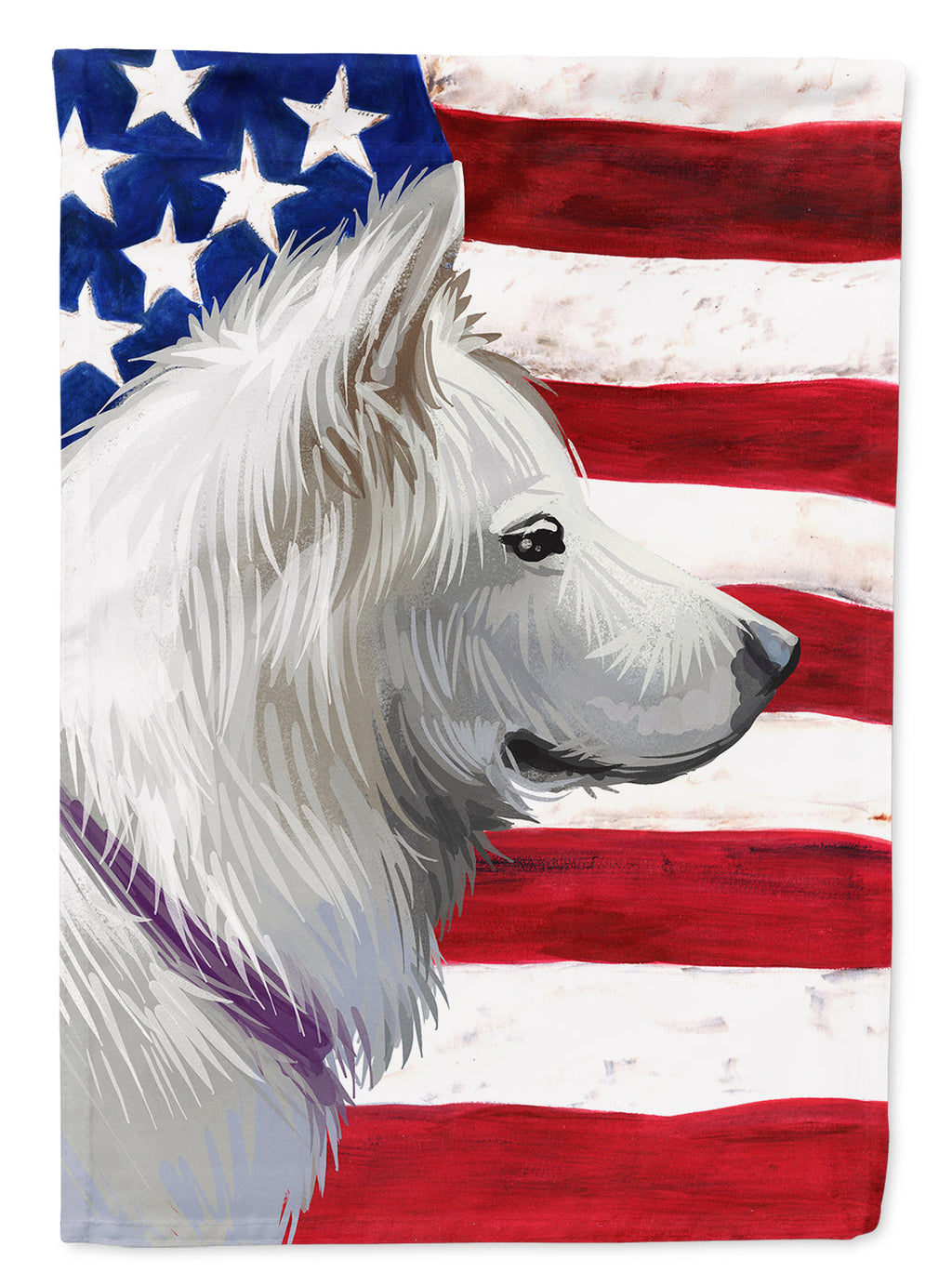 Pungsan Poongsan Dog American Flag House Flag 28x40 Porch Sleeve Pole Decorative Outside Yard Banner Artwork Wall Hanging, Polyester