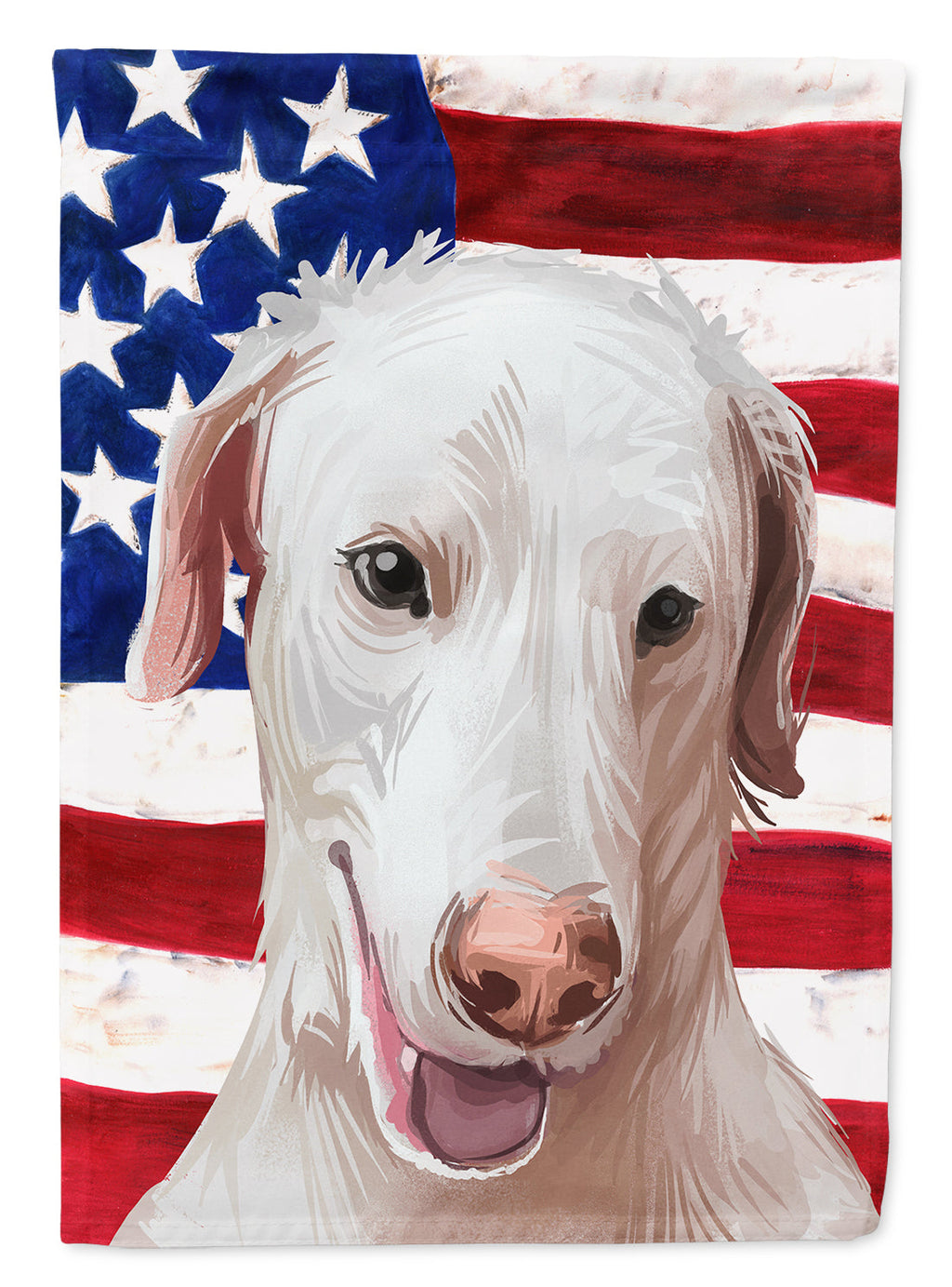 Rajapalayam Poligar hound American Flag House Flag 28x40 Porch Sleeve Pole Decorative Outside Yard Banner Artwork Wall Hanging, Polyester