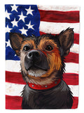 Murcian Ratter Dog American Flag House Flag 28x40 Porch Sleeve Pole Decorative Outside Yard Banner Artwork Wall Hanging, Polyester