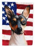 Ratonero Valenciano Dog American Flag House Flag 28x40 Porch Sleeve Pole Decorative Outside Yard Banner Artwork Wall Hanging, Polyester