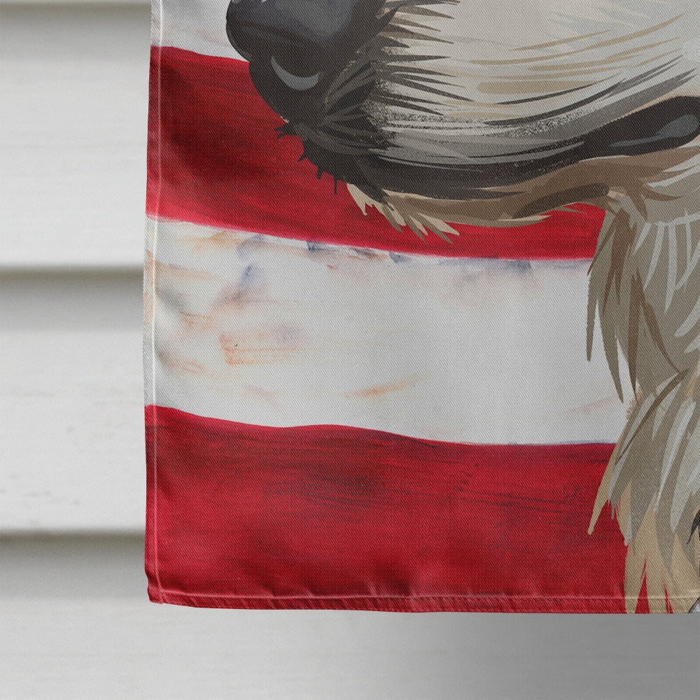 Saarloos Wolfdog Dog American Flag House Flag 28x40 Porch Sleeve Pole Decorative Outside Yard Banner Artwork Wall Hanging, Polyester