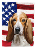 Colombian Fino Hound Dog American Flag House Flag 28x40 Porch Sleeve Pole Decorative Outside Yard Banner Artwork Wall Hanging, Polyester