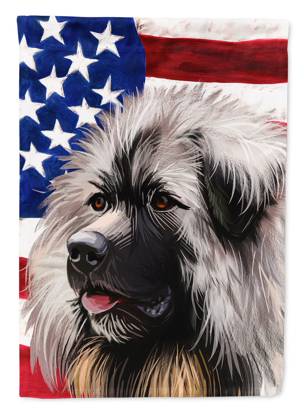 Sarplaninac Dog American Flag House Flag 28x40 Porch Sleeve Pole Decorative Outside Yard Banner Artwork Wall Hanging, Polyester