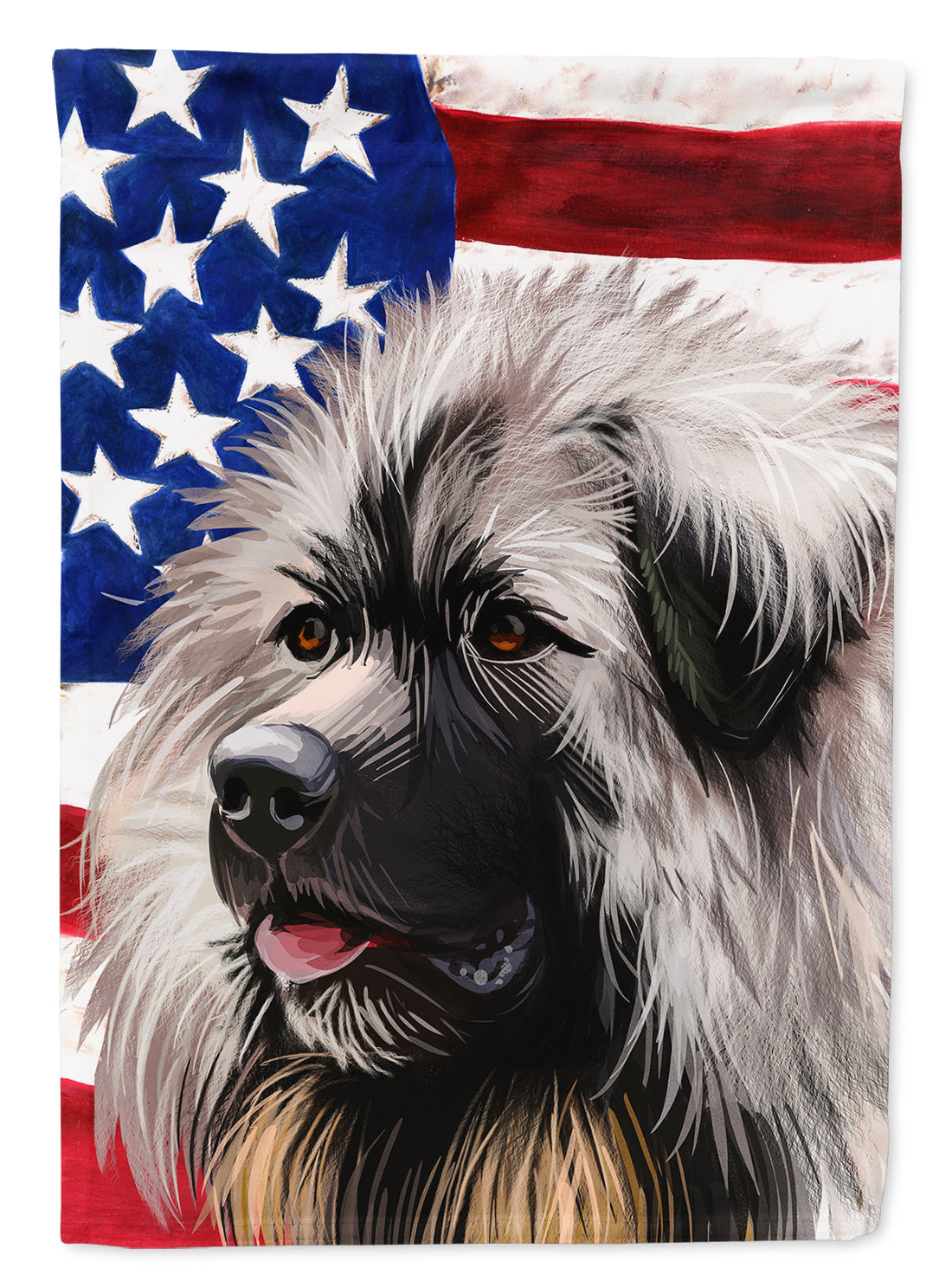 Sarplaninac Dog American Flag House Flag 28x40 Porch Sleeve Pole Decorative Outside Yard Banner Artwork Wall Hanging, Polyester