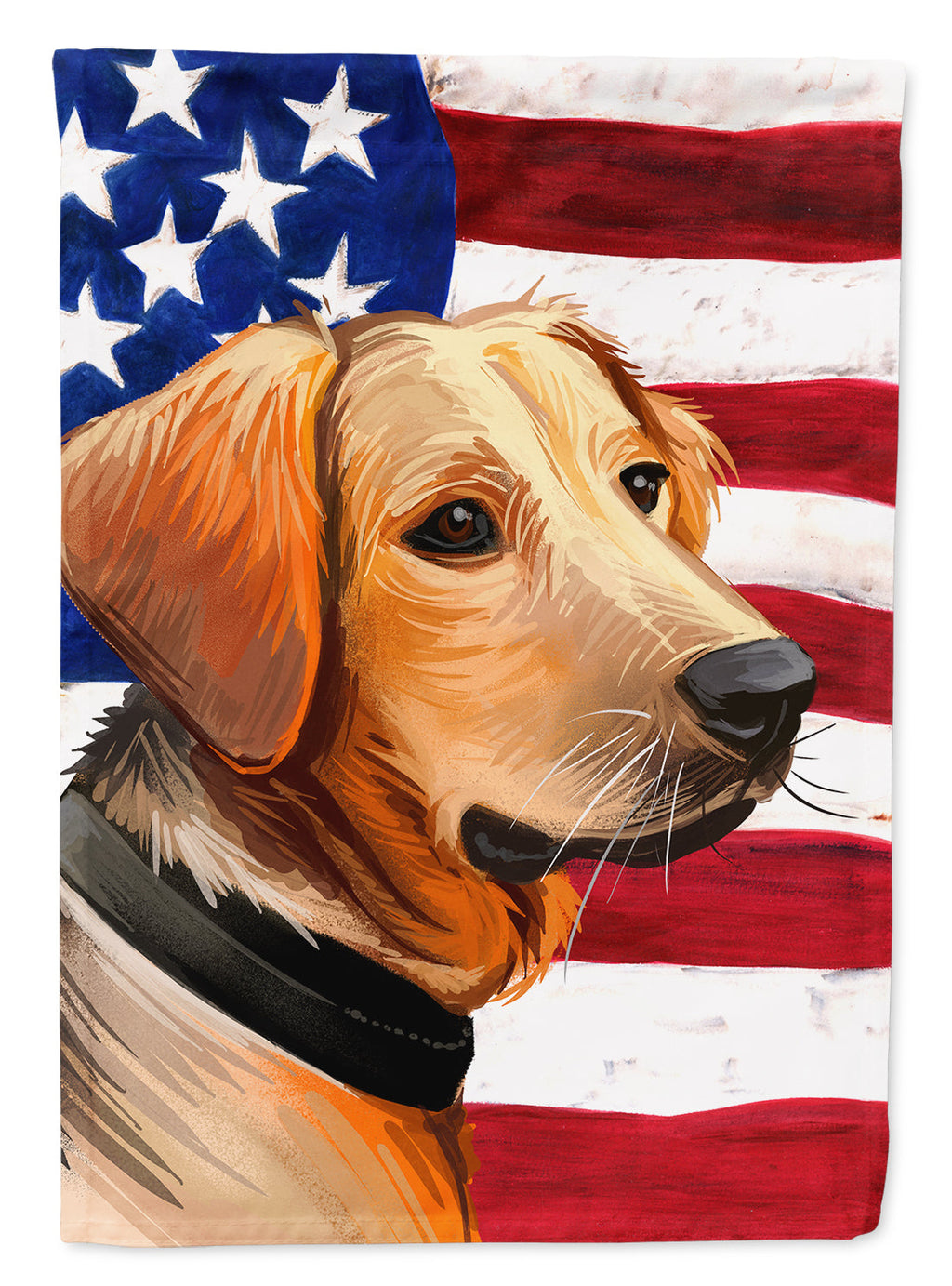Schiller hound Dog American Flag House Flag 28x40 Porch Sleeve Pole Decorative Outside Yard Banner Artwork Wall Hanging, Polyester