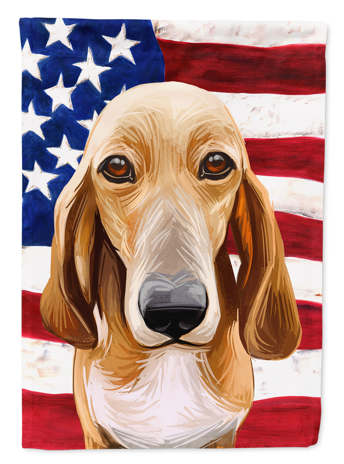 Schweizer Laufhund Dog American Flag House Flag 28x40 Porch Sleeve Pole Decorative Outside Yard Banner Artwork Wall Hanging, Polyester