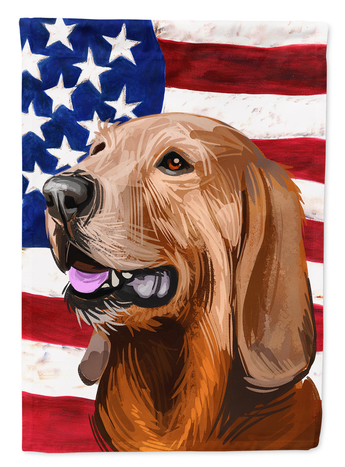 Segugio Italiano Dog American Flag House Flag 28x40 Porch Sleeve Pole Decorative Outside Yard Banner Artwork Wall Hanging, Polyester