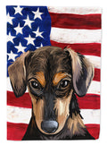 Serbian Hound Dog American Flag House Flag 28x40 Porch Sleeve Pole Decorative Outside Yard Banner Artwork Wall Hanging, Polyester