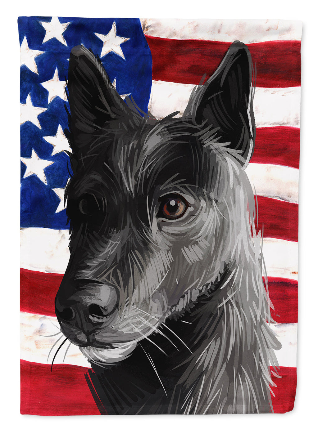 Seskar Seal Dog American Flag House Flag 28x40 Porch Sleeve Pole Decorative Outside Yard Banner Artwork Wall Hanging, Polyester