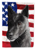 Seskar Seal Dog American Flag House Flag 28x40 Porch Sleeve Pole Decorative Outside Yard Banner Artwork Wall Hanging, Polyester