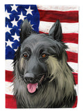 Shiloh Shepherd Dog American Flag House Flag 28x40 Porch Sleeve Pole Decorative Outside Yard Banner Artwork Wall Hanging, Polyester