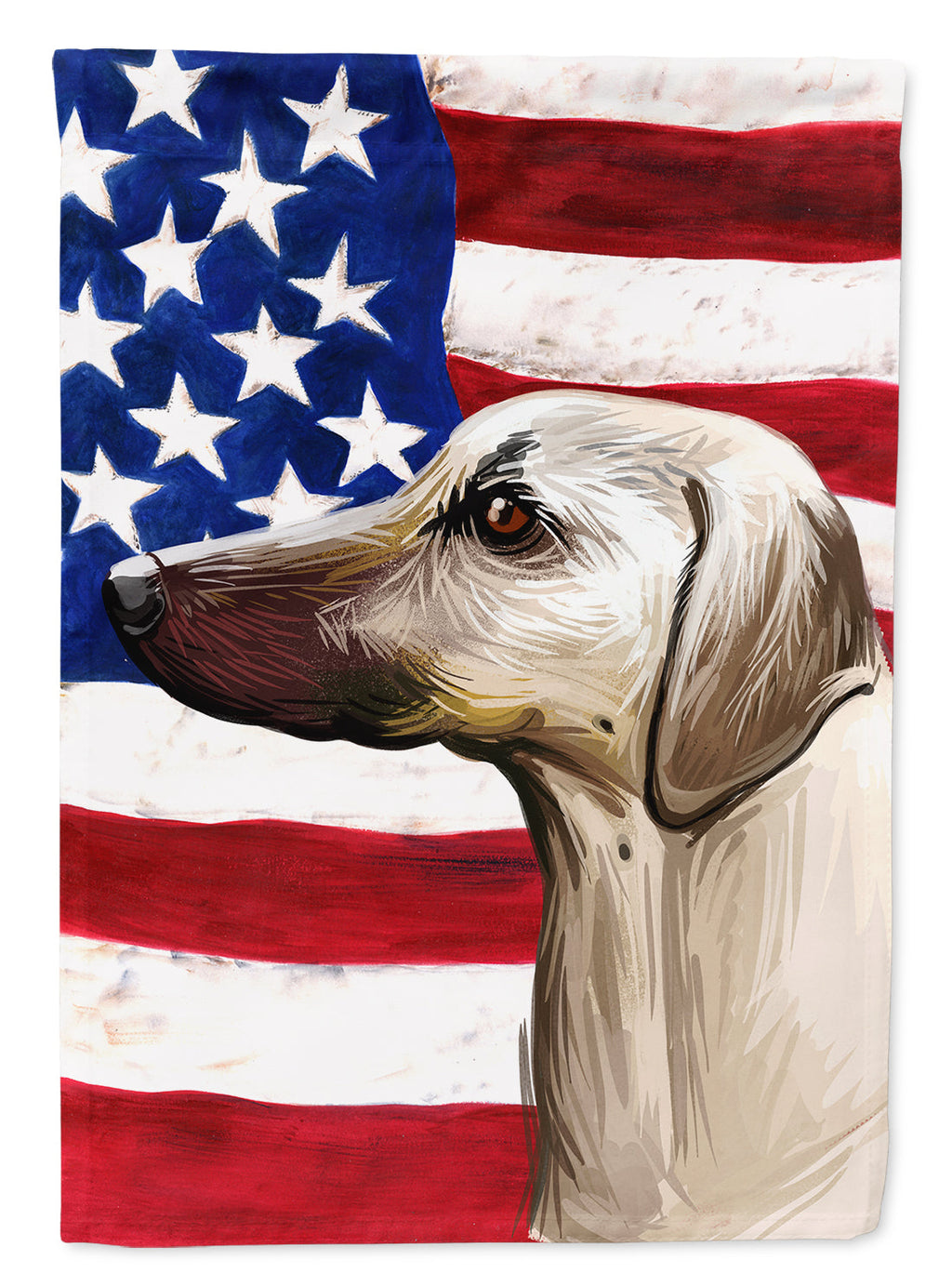 Sloughi Dog American Flag House Flag 28x40 Porch Sleeve Pole Decorative Outside Yard Banner Artwork Wall Hanging, Polyester