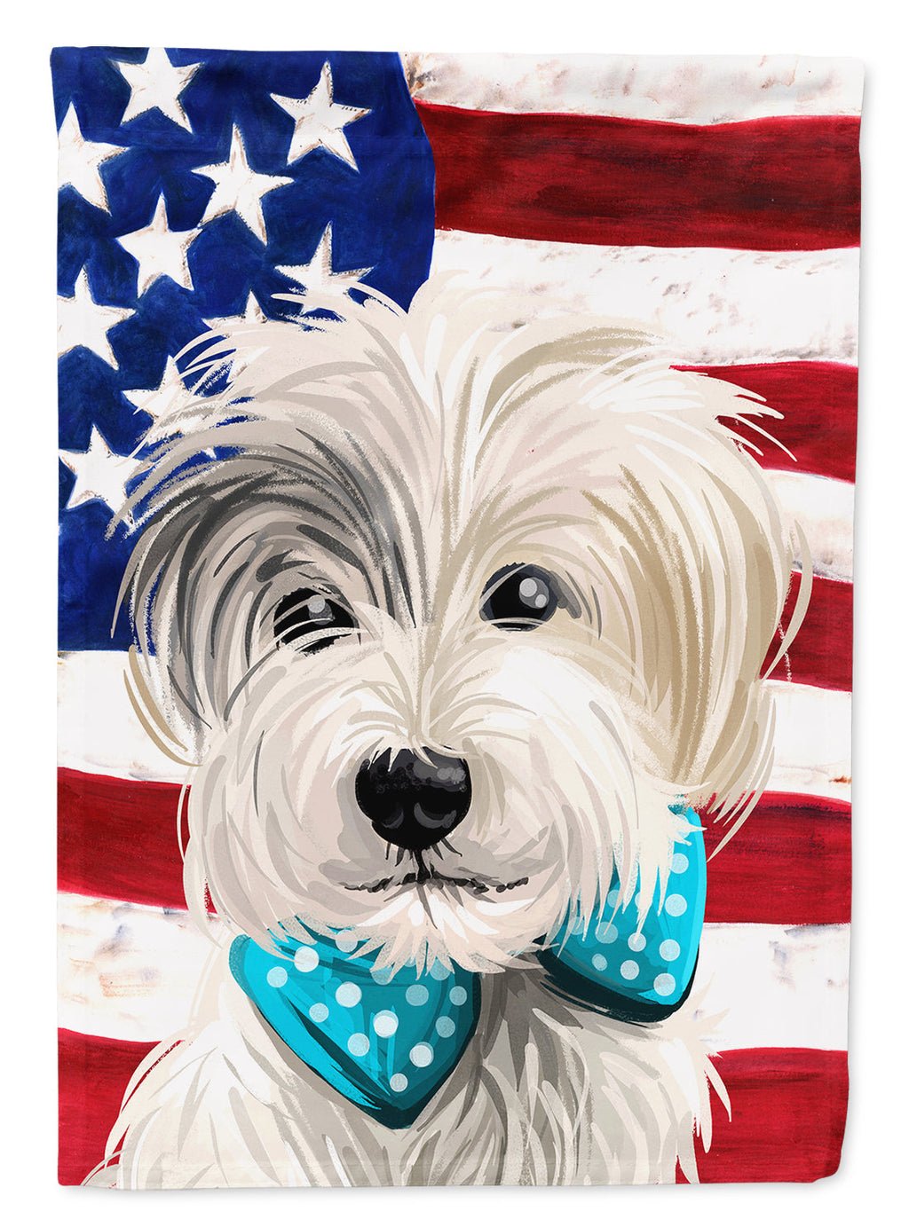 Sporting Lucas Terrier American Flag House Flag 28x40 Porch Sleeve Pole Decorative Outside Yard Banner Artwork Wall Hanging, Polyester