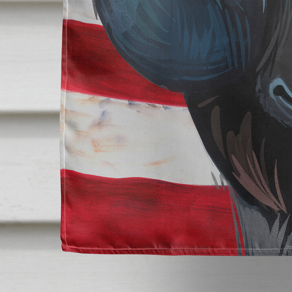Stabyhoun Dog American Flag House Flag 28x40 Porch Sleeve Pole Decorative Outside Yard Banner Artwork Wall Hanging, Polyester