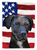 Stephens Cur Dog American Flag House Flag 28x40 Porch Sleeve Pole Decorative Outside Yard Banner Artwork Wall Hanging, Polyester