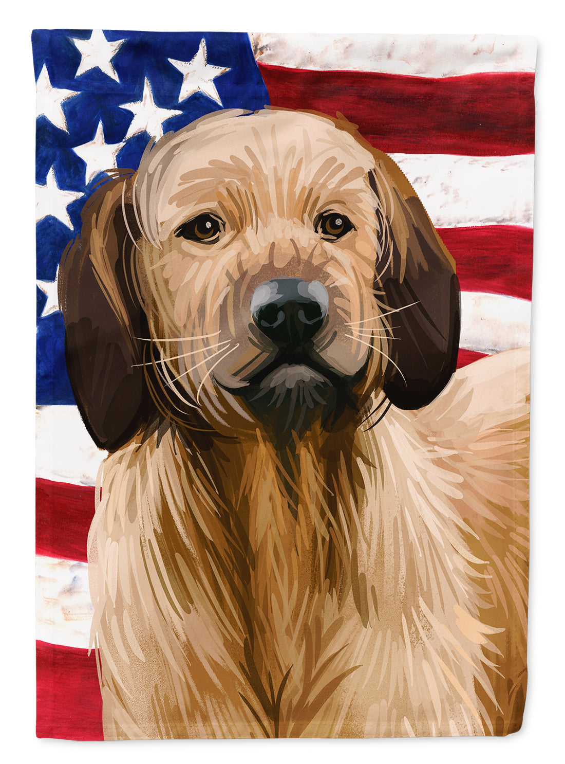 Styrian Coarse-haired Hound American Flag House Flag 28x40 Porch Sleeve Pole Decorative Outside Yard Banner Artwork Wall Hanging, Polyester