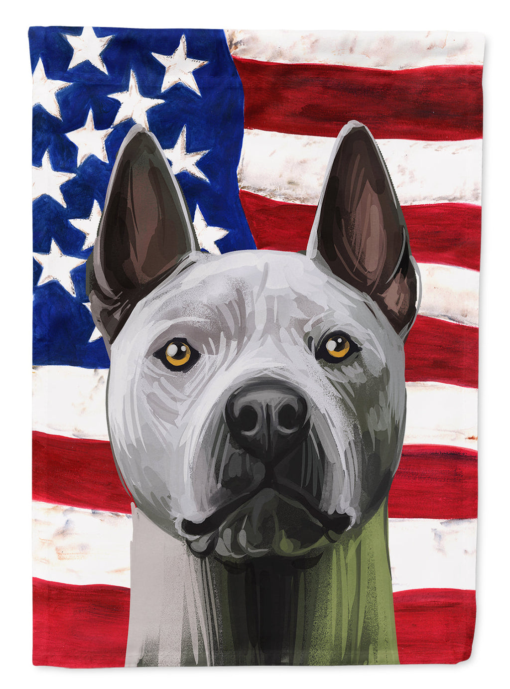 Thai Ridgeback American Flag House Flag 28x40 Porch Sleeve Pole Decorative Outside Yard Banner Artwork Wall Hanging, Polyester