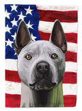 Thai Ridgeback American Flag House Flag 28x40 Porch Sleeve Pole Decorative Outside Yard Banner Artwork Wall Hanging, Polyester