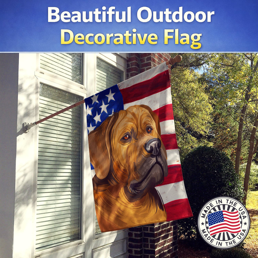 Tosa American Flag House Flag 28x40 Porch Sleeve Pole Decorative Outside Yard Banner Artwork Wall Hanging, Polyester