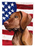 Vizsla American Flag House Flag 28x40 Porch Sleeve Pole Decorative Outside Yard Banner Artwork Wall Hanging, Polyester