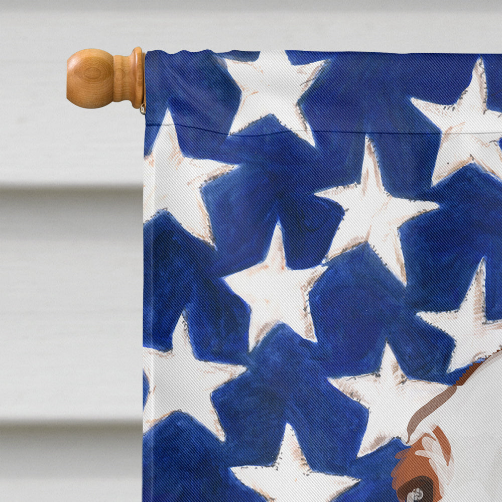 Welsh Springer Spaniel American Flag House Flag 28x40 Porch Sleeve Pole Decorative Outside Yard Banner Artwork Wall Hanging, Polyester