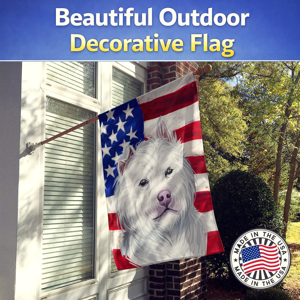 Xiasi Quan American Flag House Flag 28x40 Porch Sleeve Pole Decorative Outside Yard Banner Artwork Wall Hanging, Polyester