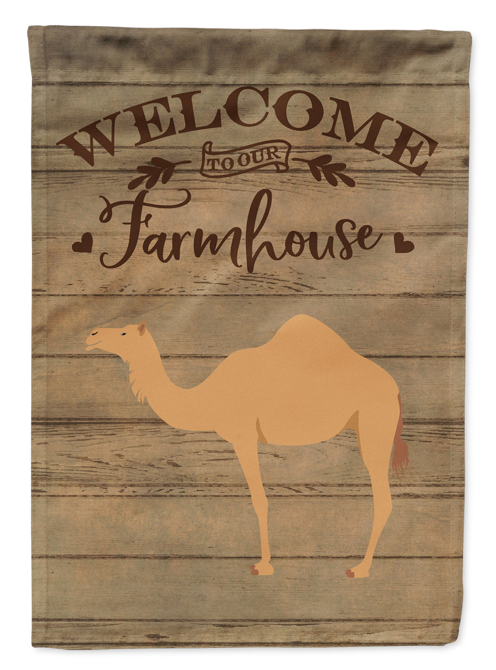 Arabian Camel Dromedary Welcome House Flag 28x40 Porch Sleeve Pole Decorative Outside Yard Banner Artwork Wall Hanging, Polyester