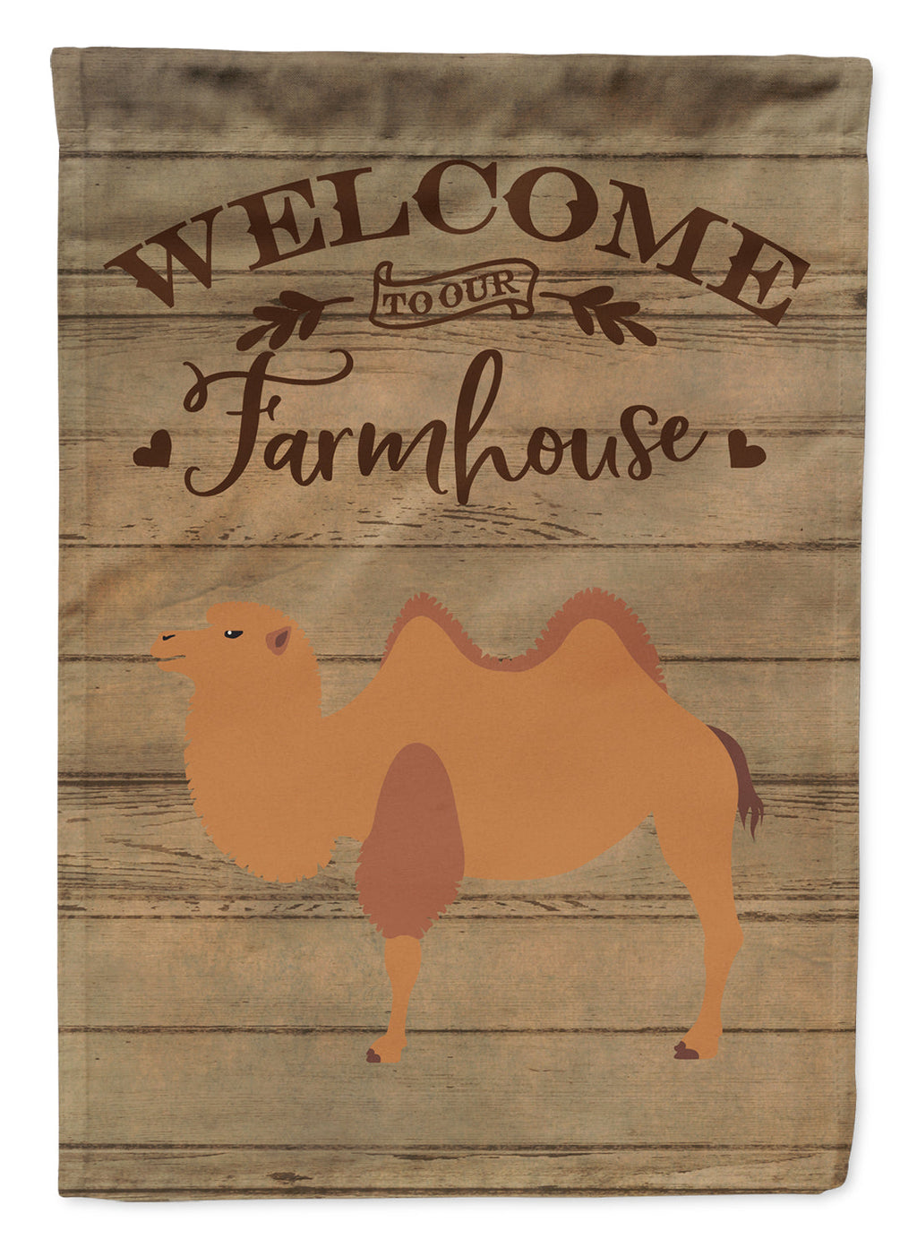 Bactrian Camel Welcome House Flag 28x40 Porch Sleeve Pole Decorative Outside Yard Banner Artwork Wall Hanging, Polyester