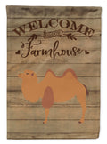 Bactrian Camel Welcome House Flag 28x40 Porch Sleeve Pole Decorative Outside Yard Banner Artwork Wall Hanging, Polyester