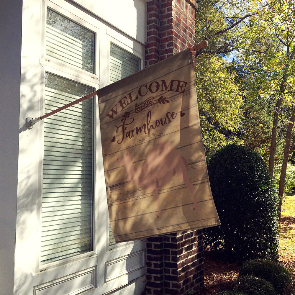 F1 Hybrid Camel Welcome House Flag 28x40 Porch Sleeve Pole Decorative Outside Yard Banner Artwork Wall Hanging, Polyester
